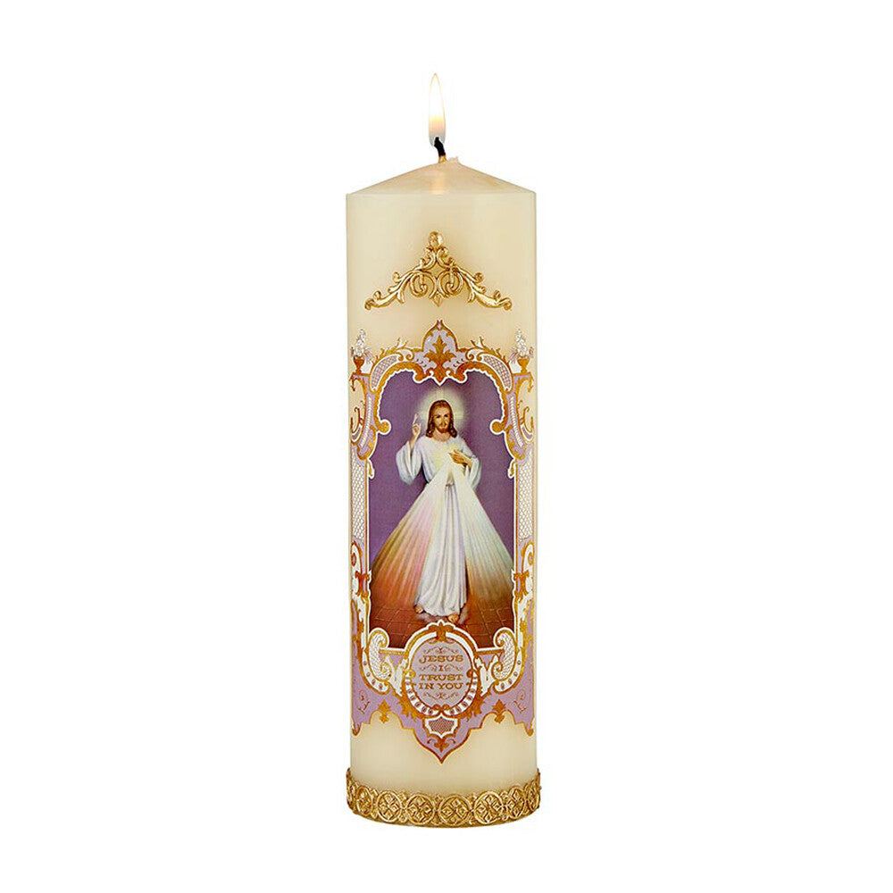 Vintage Devotional Candle - Divine Mercy