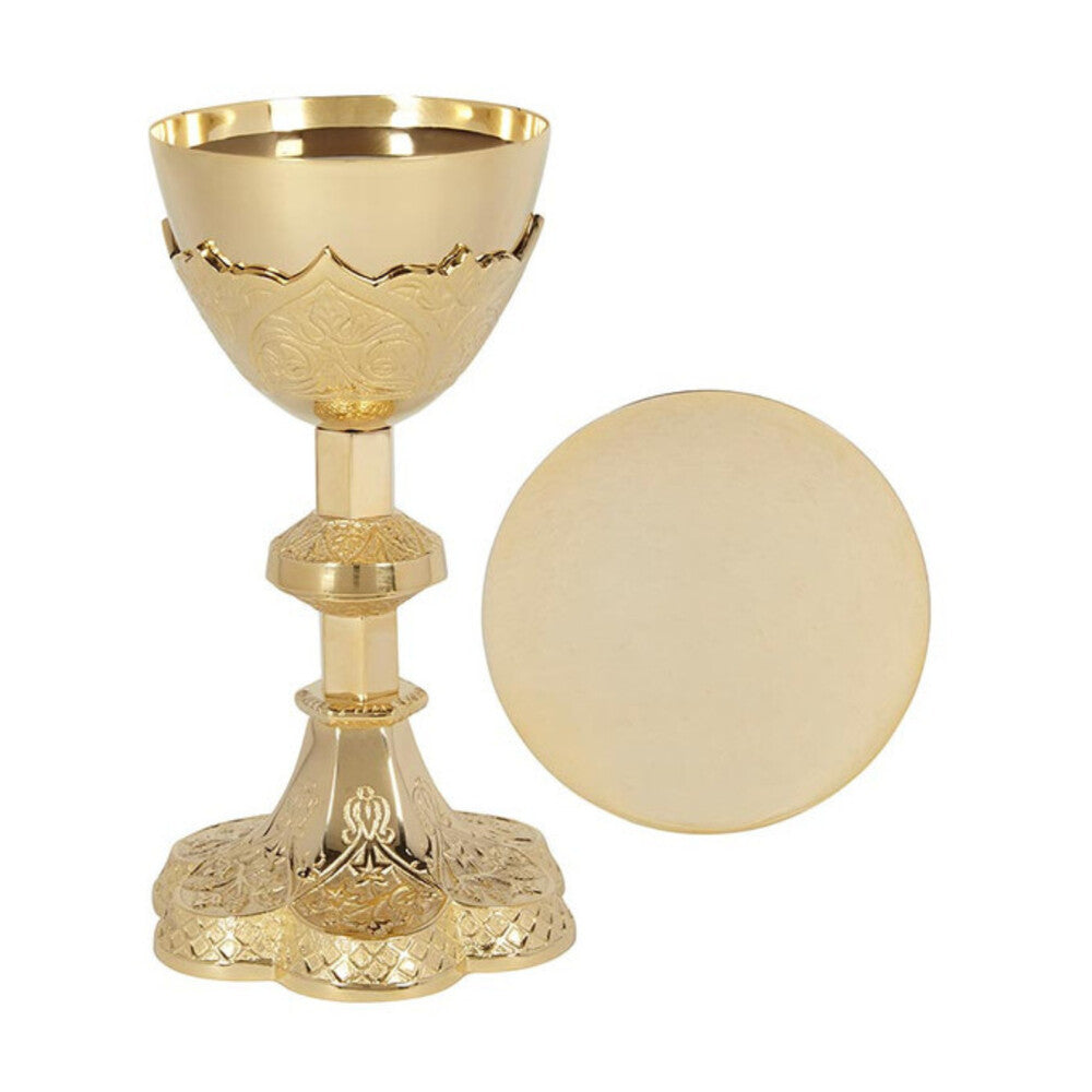 Vine Embossed Chalice & Paten Set
