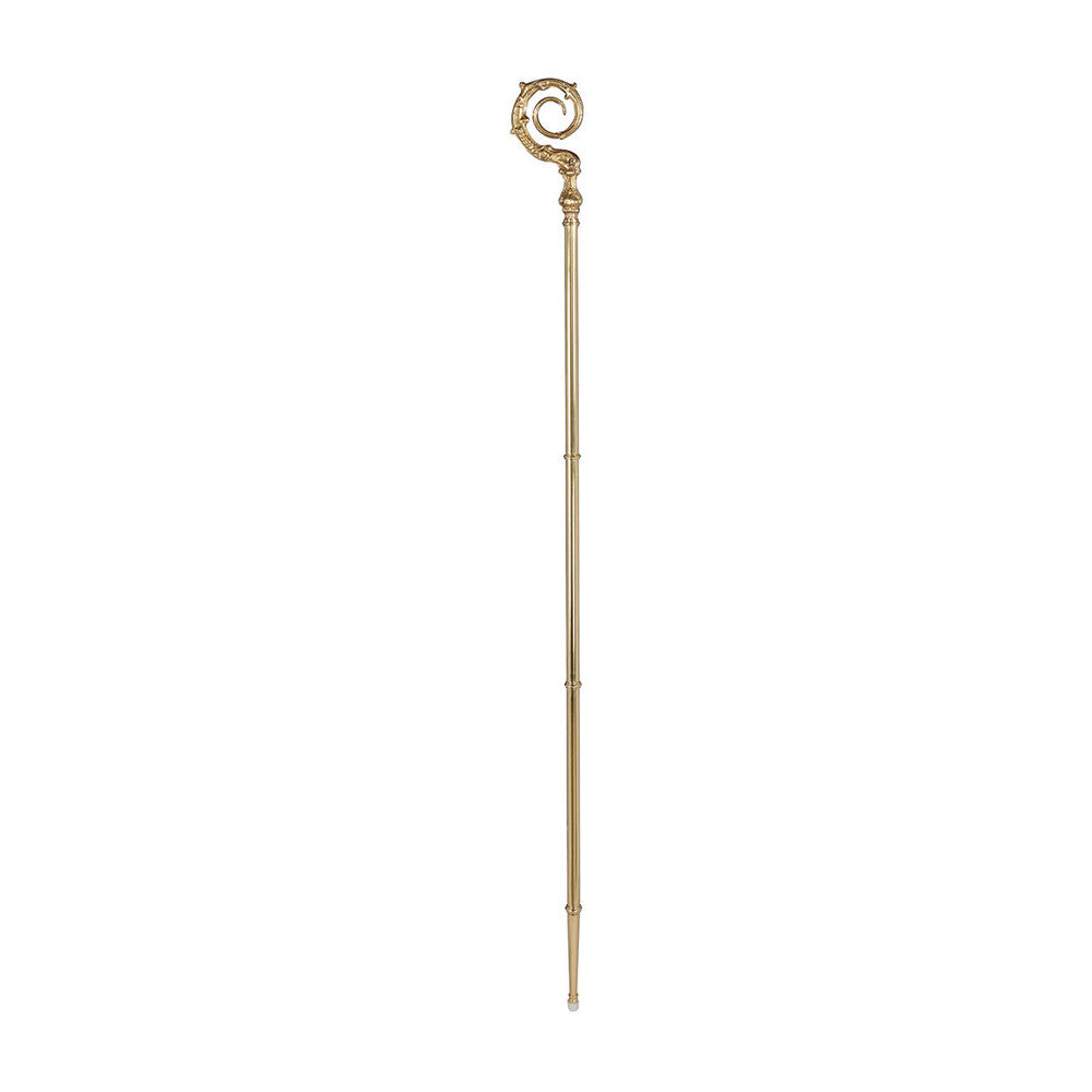 71" Brass Crozier With Staff