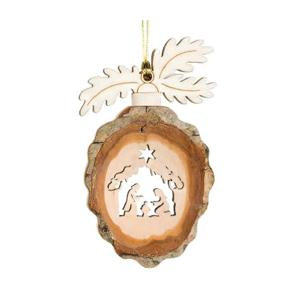 Sacred Nativity in Natural Wood