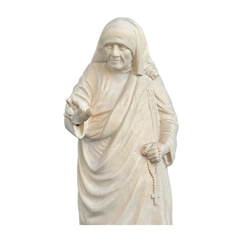 Saint Teresa of Calcutta Statue in Maple and Lime Wood Val Gardena