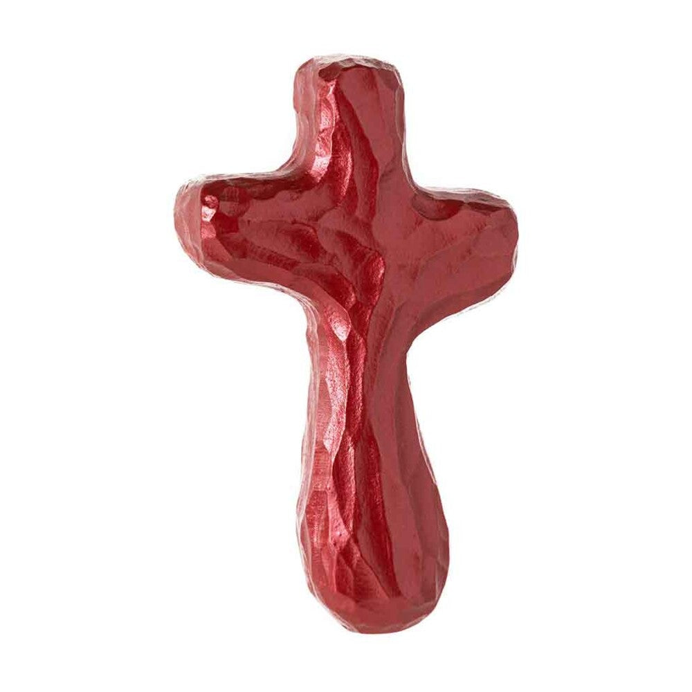 Shimmering Red Journey Holding Cross