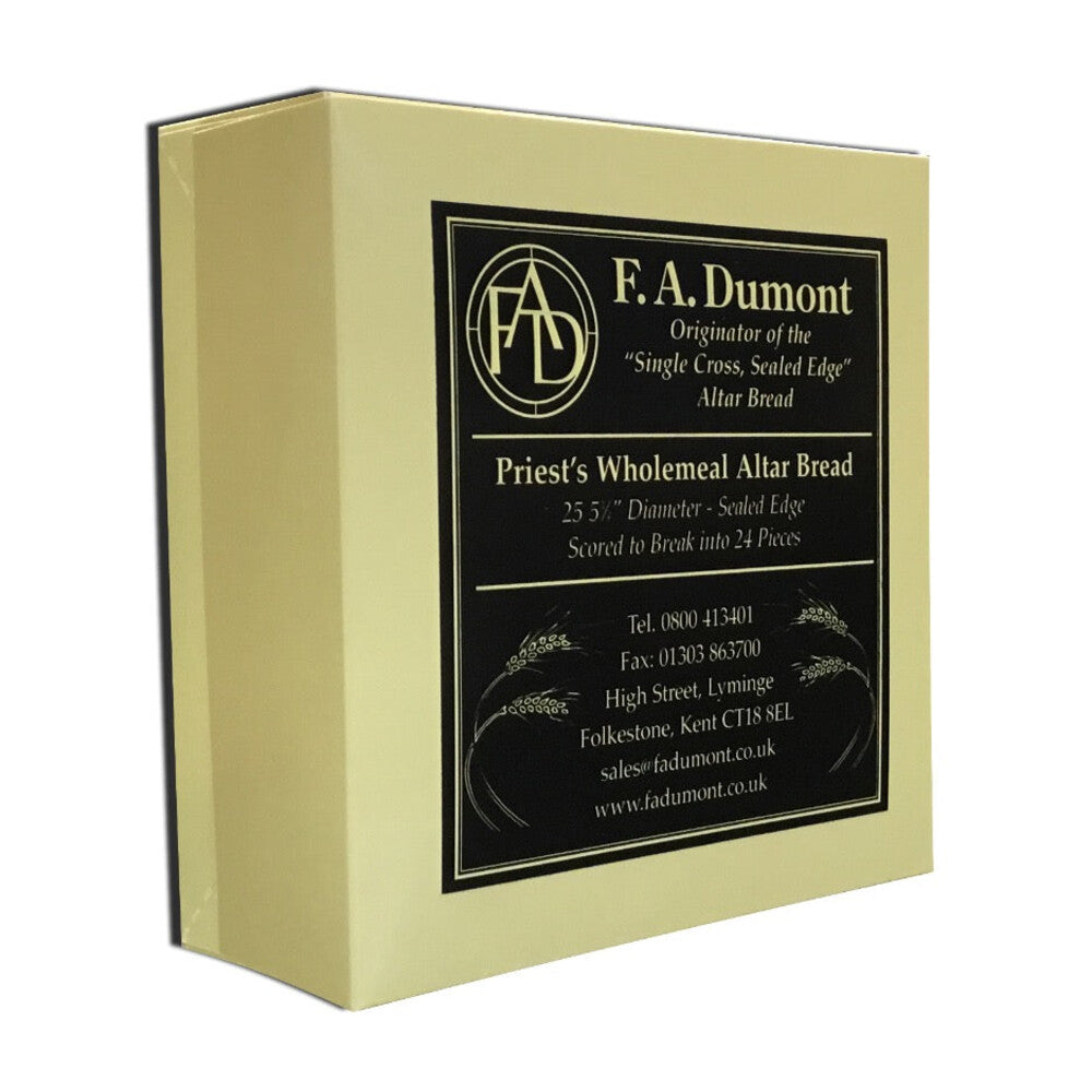 5 3/4" Priest's Altar Bread — Single Cross Sealed Edge, Box of 25