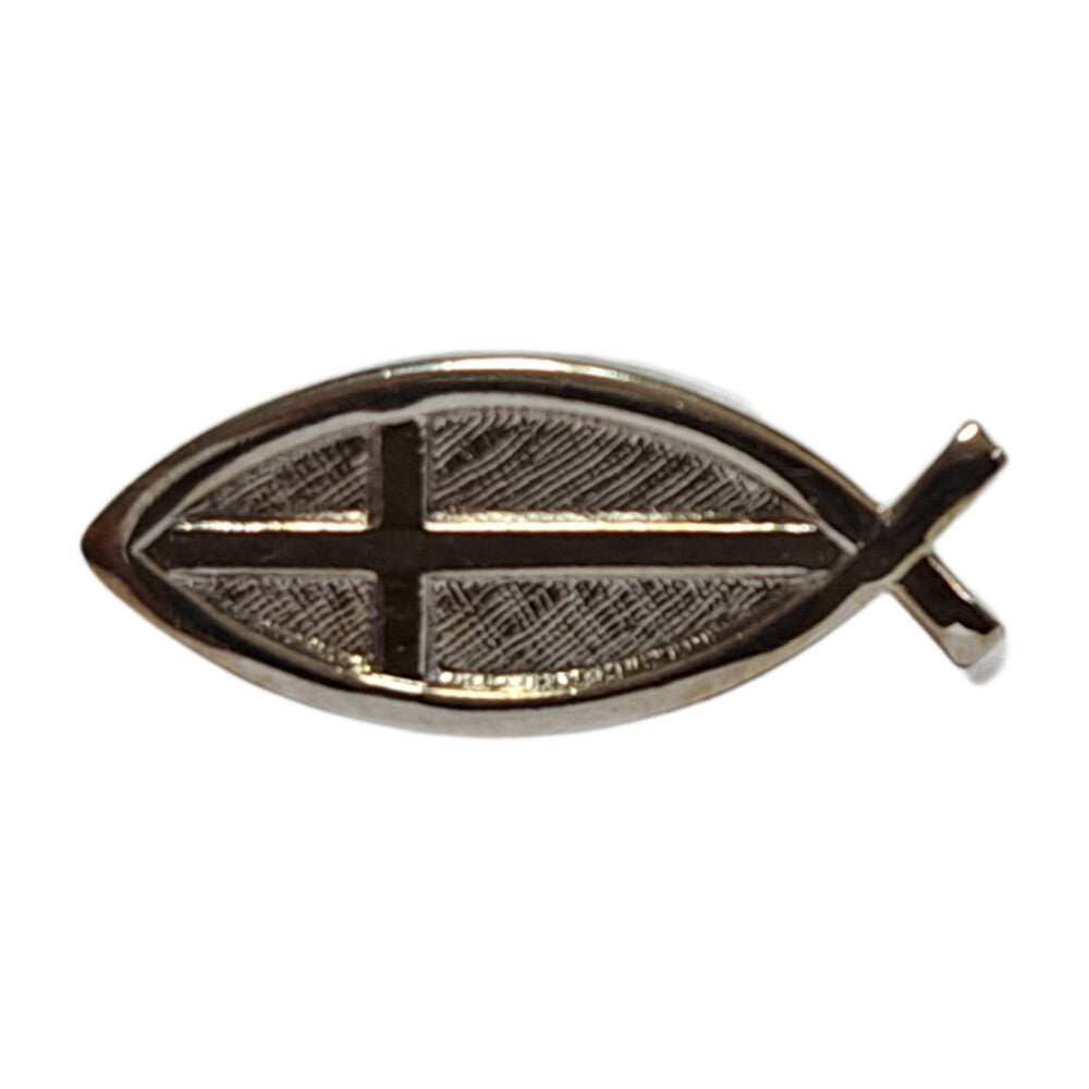 Fish And Cross Lapel Pin