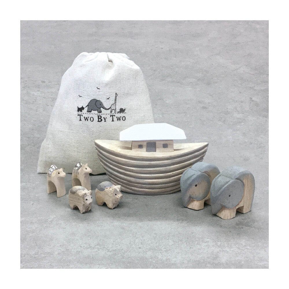 Wooden Noah's Ark Set with Bag