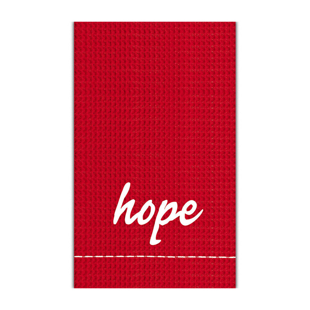 100% Cotton Christmas Hope Kitchen Towel Red