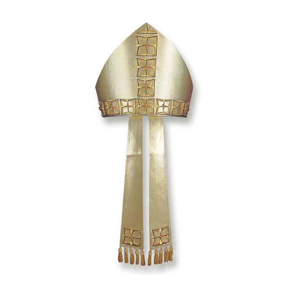 Lurex Gold Embroidered Mitre - PBM39
