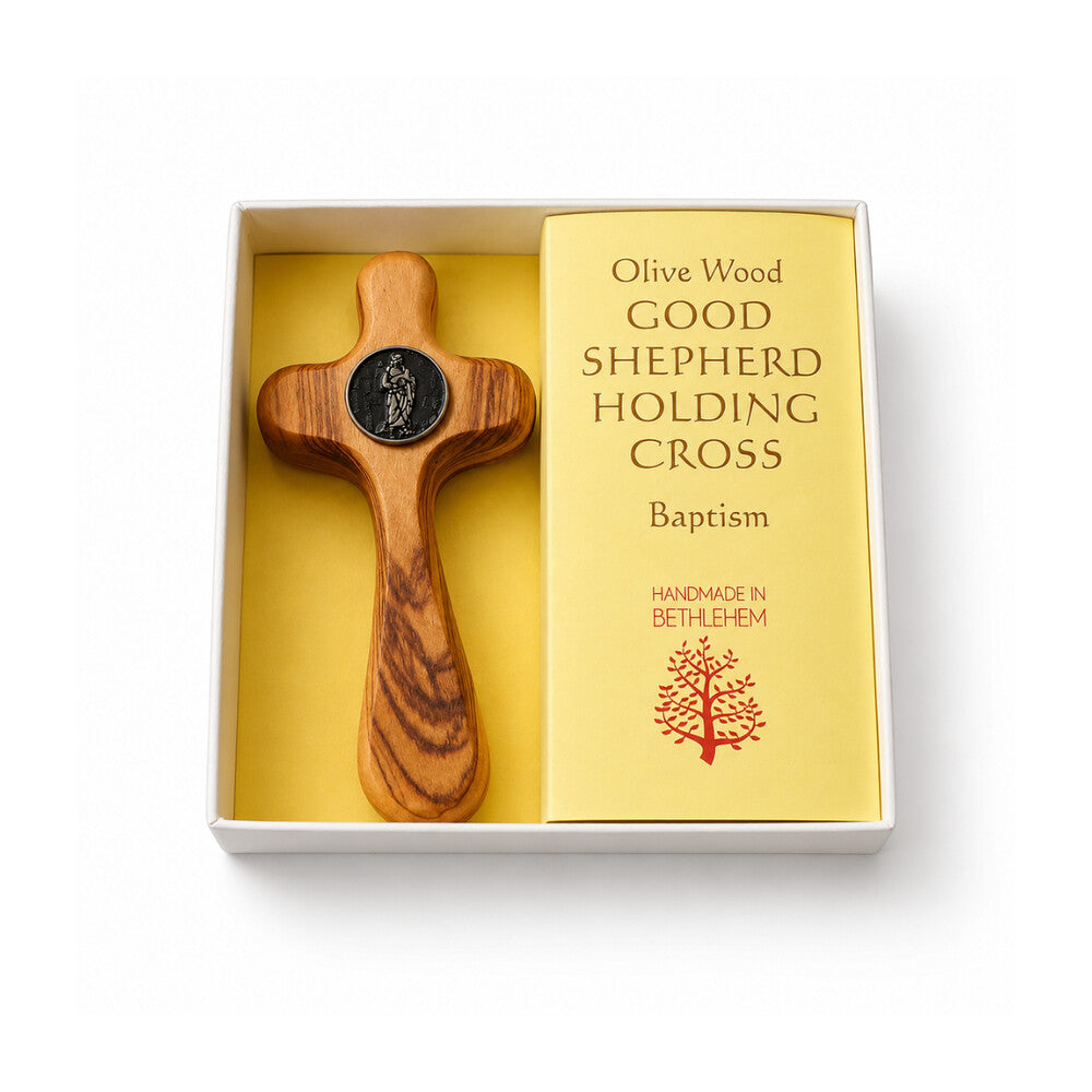 Baptism Good Shepherd Holding Cross