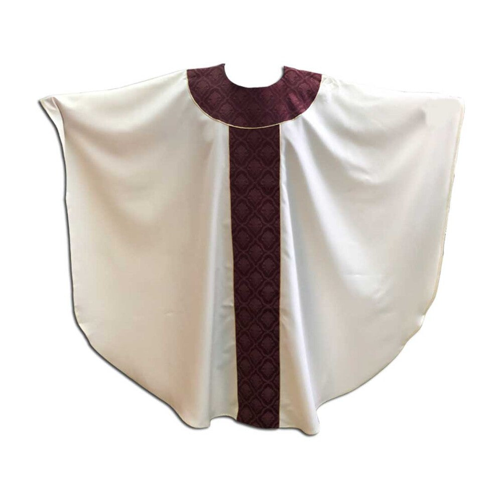 Off White Chasuble with Wine Colour Orphrey