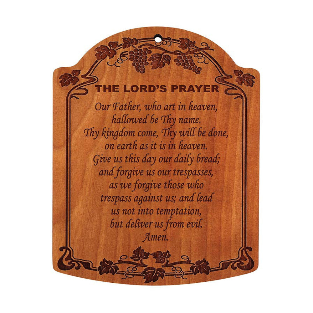 10" The Lord's Prayer Carved Wood Plaque