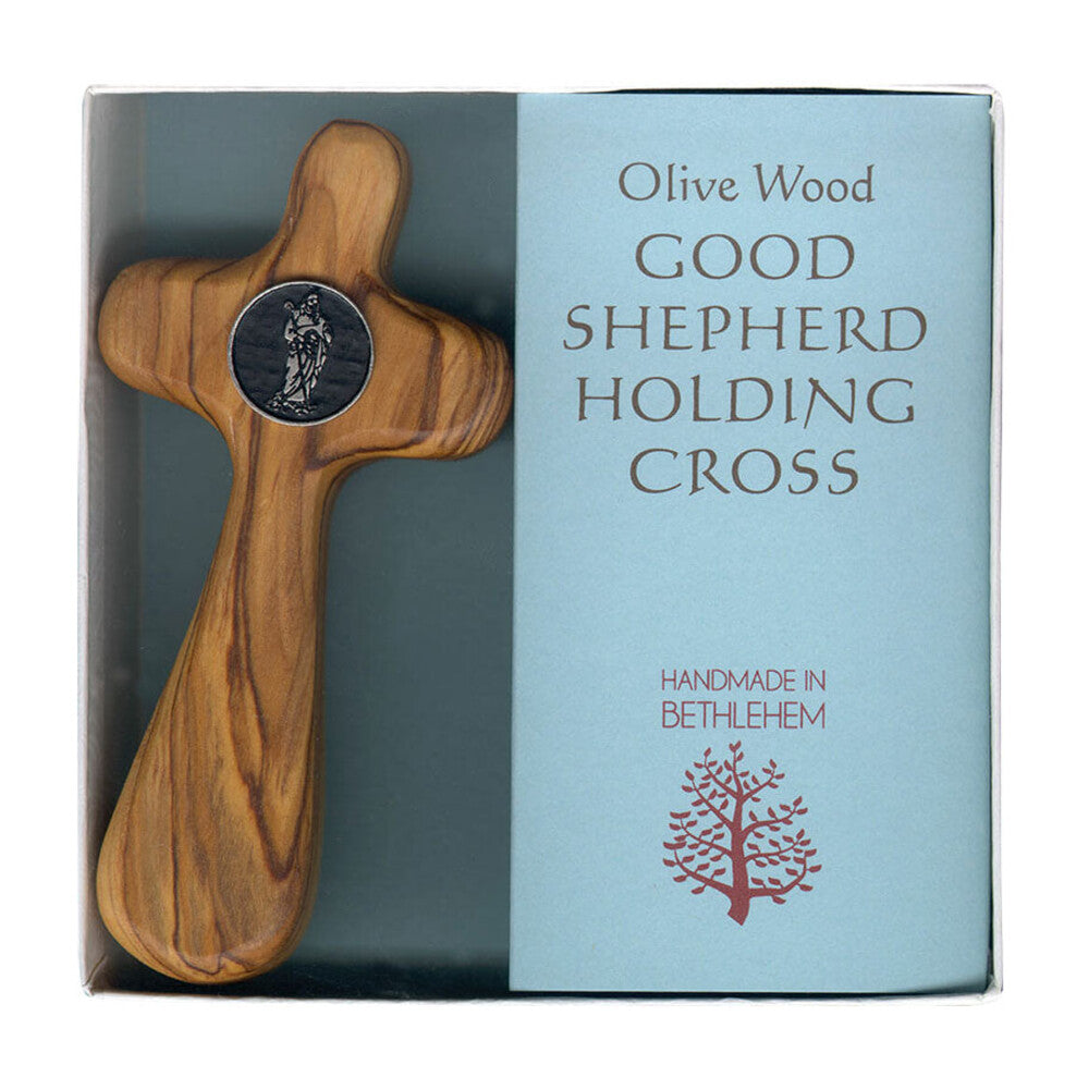 Boy's Good Shepherd Holding Cross