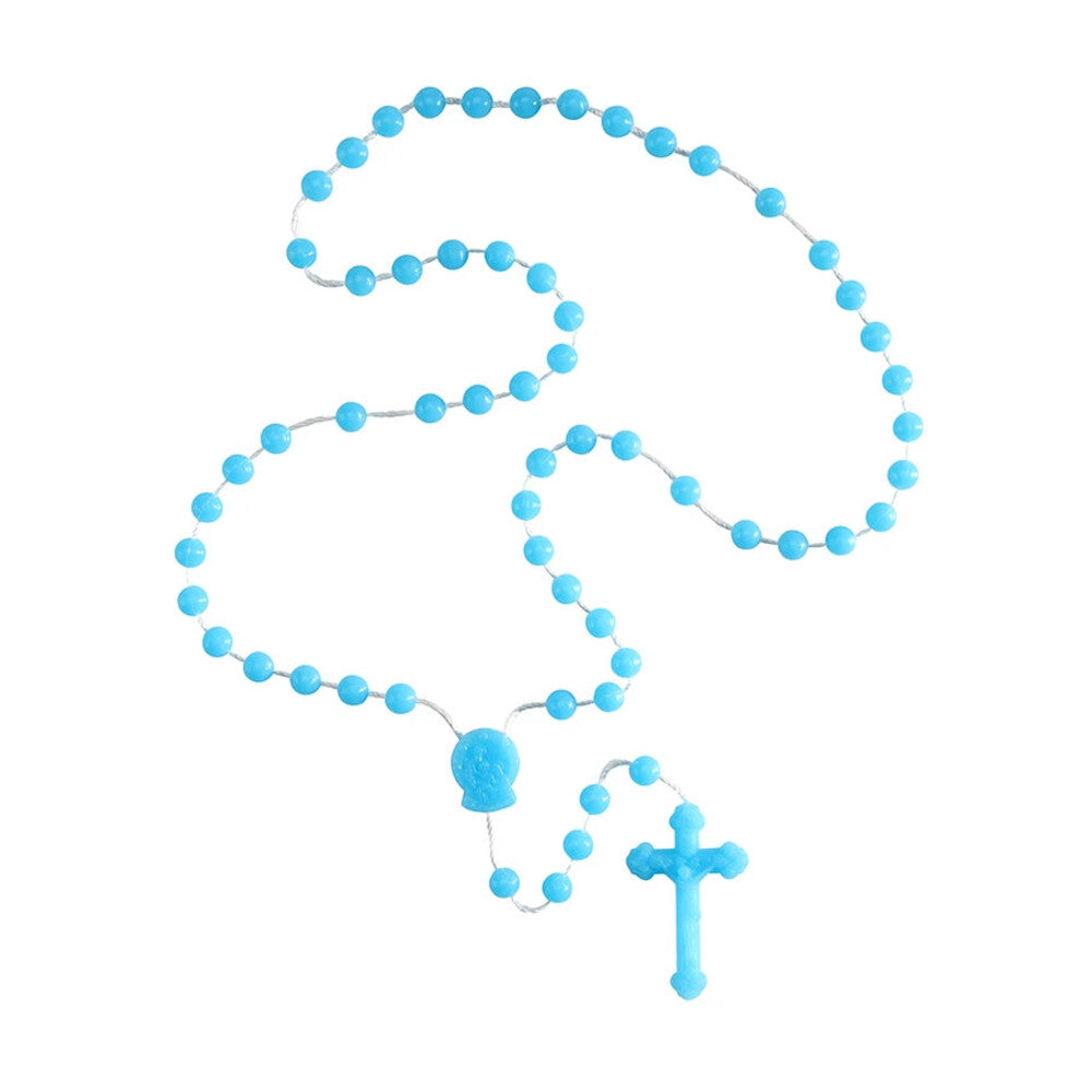 Rose-Scented Blue Cord Rosary