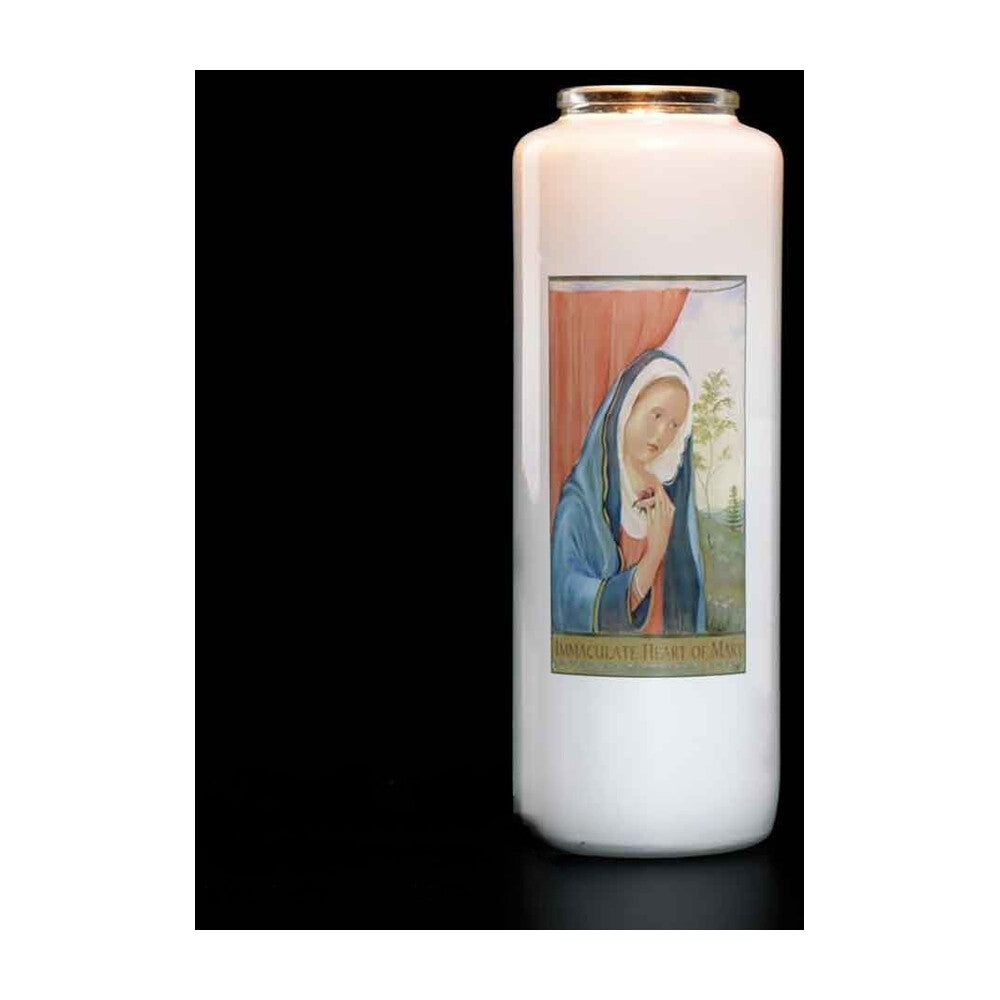 6 Day Immaculate Heart of Mary Glass Devotional Light