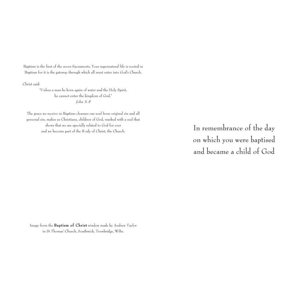 5 7/8” High Baptismal Card, DVBAPI