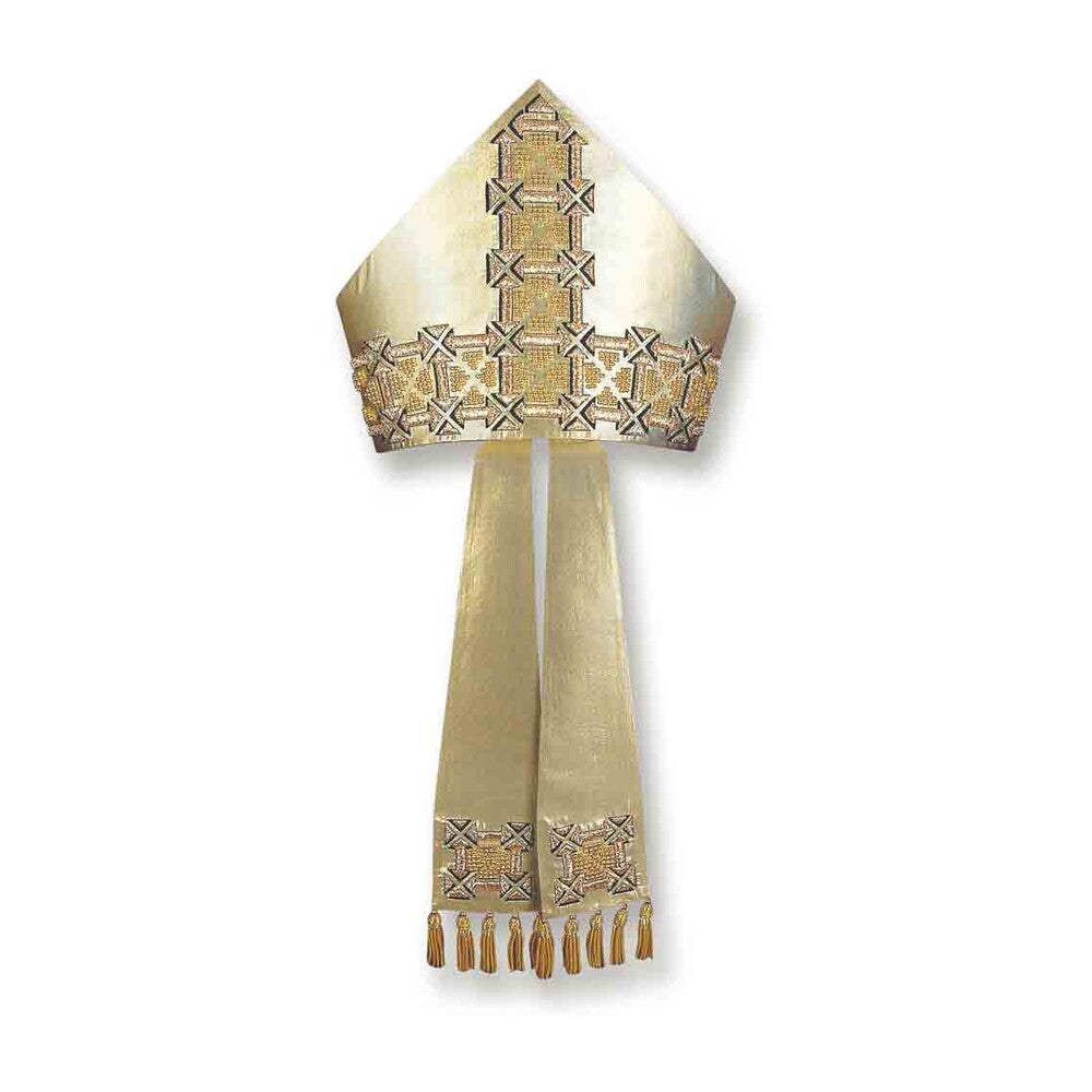 Lurex Gold Embroidered Mitre - PBMM203