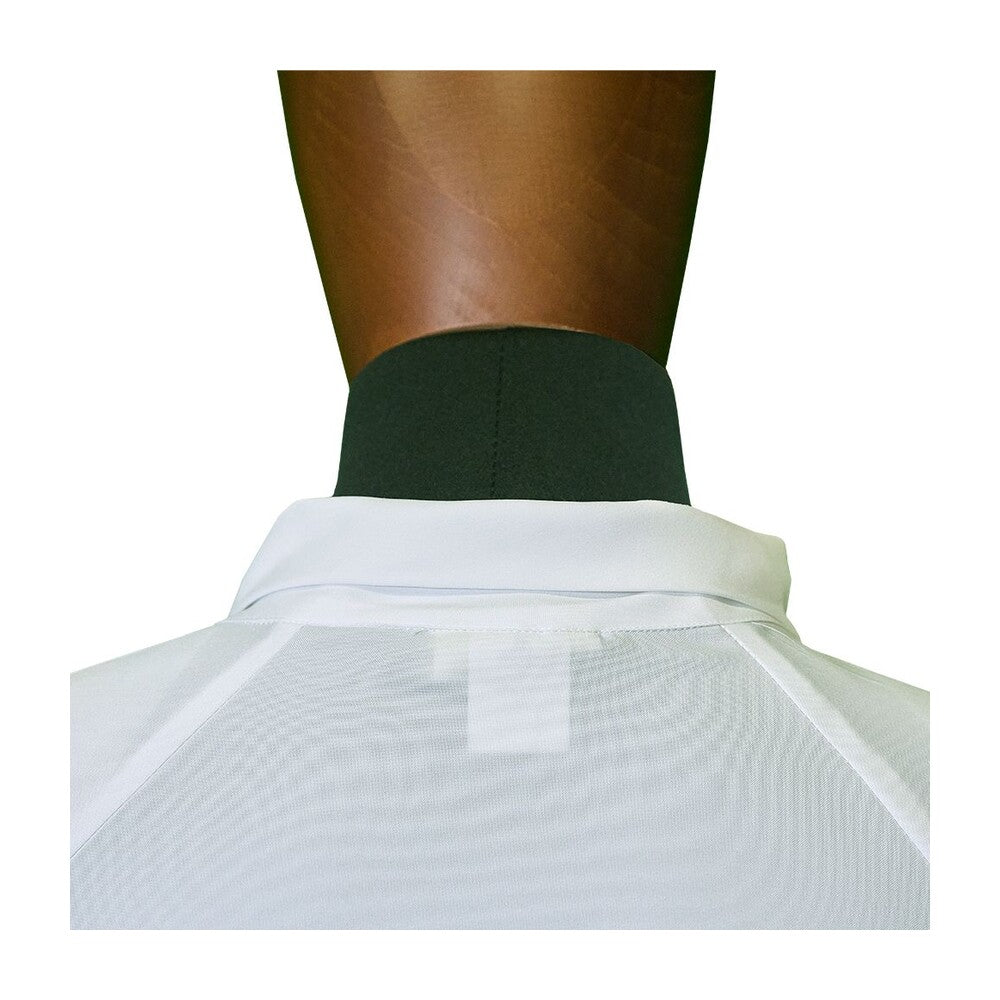 Flared Cut Raglan Alb with Classic Turn-Down Collar