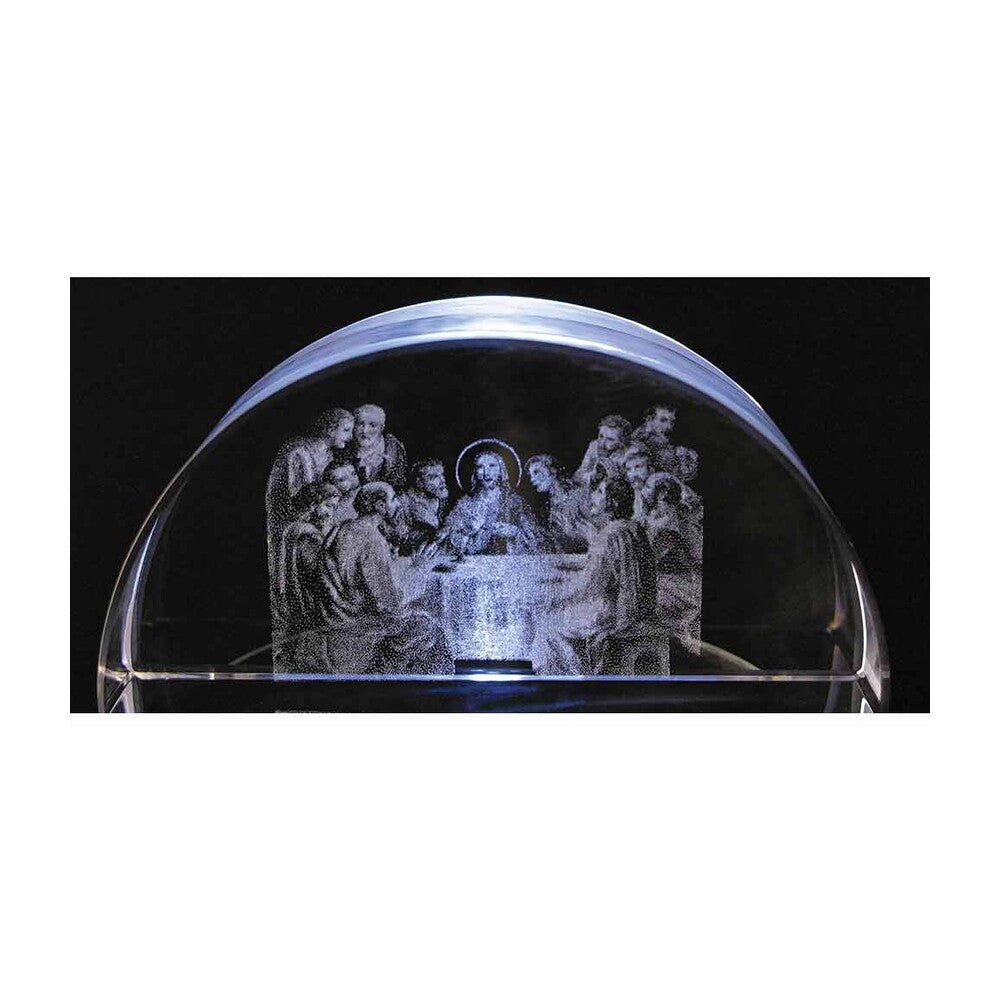 Laser Engraved Crystal Last Supper