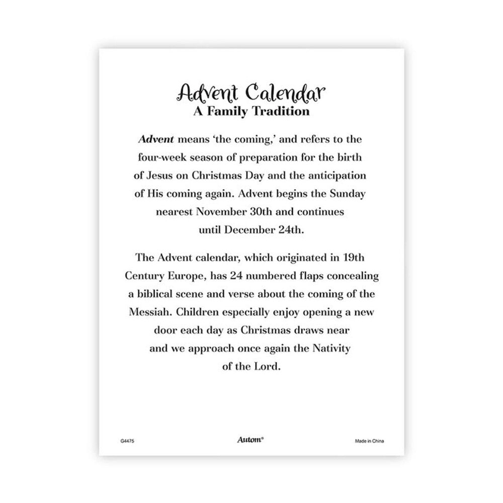 Unto Us A Child Is Born Advent Calendar