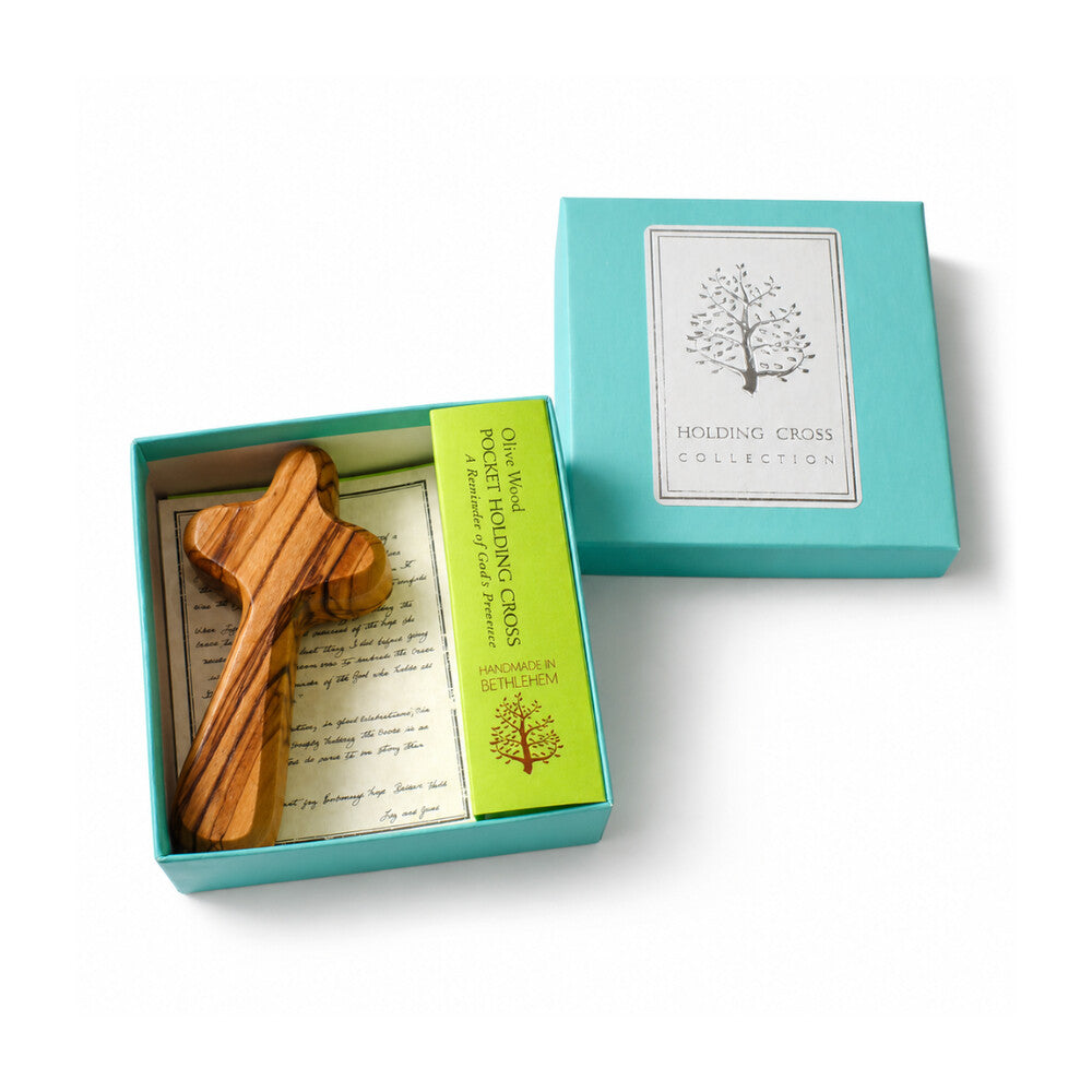 Pocket Holding Cross in Turquoise Box