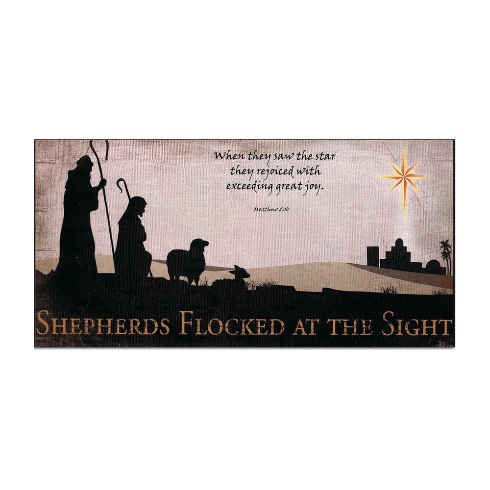 "Shepherds Flocked At The Sight" Nativity Wall Art