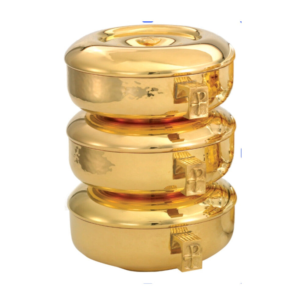 3pc. Stacking Ciboria Set, Hammered