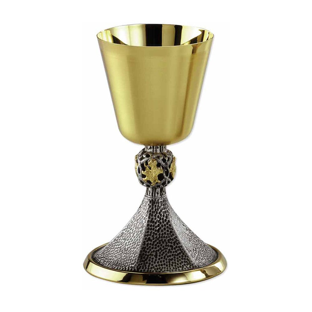 7 3/4" Hammered Textured Two Tone Chalice