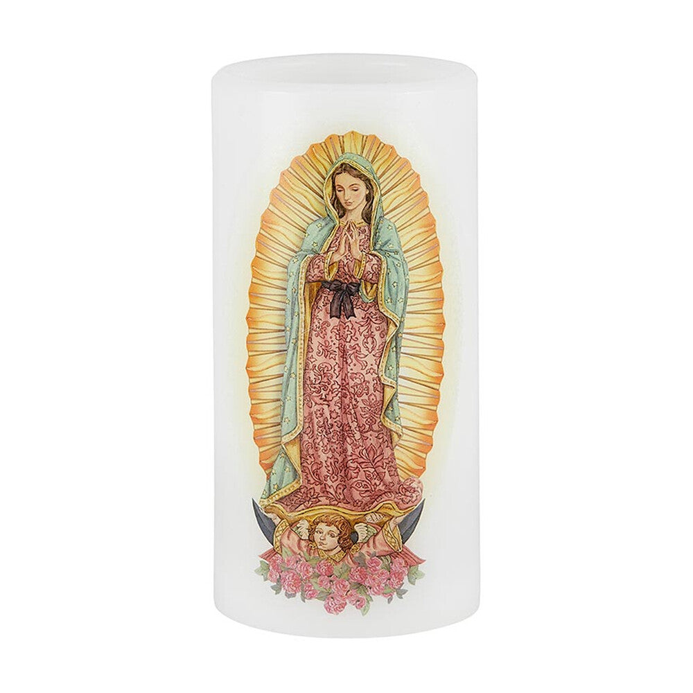 Our Lady of Guadalupe Flickering Flameless Devotional Candle