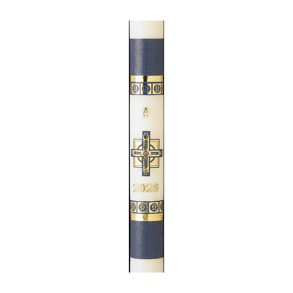 51% Beeswax Alpha Omega Paschal Candle