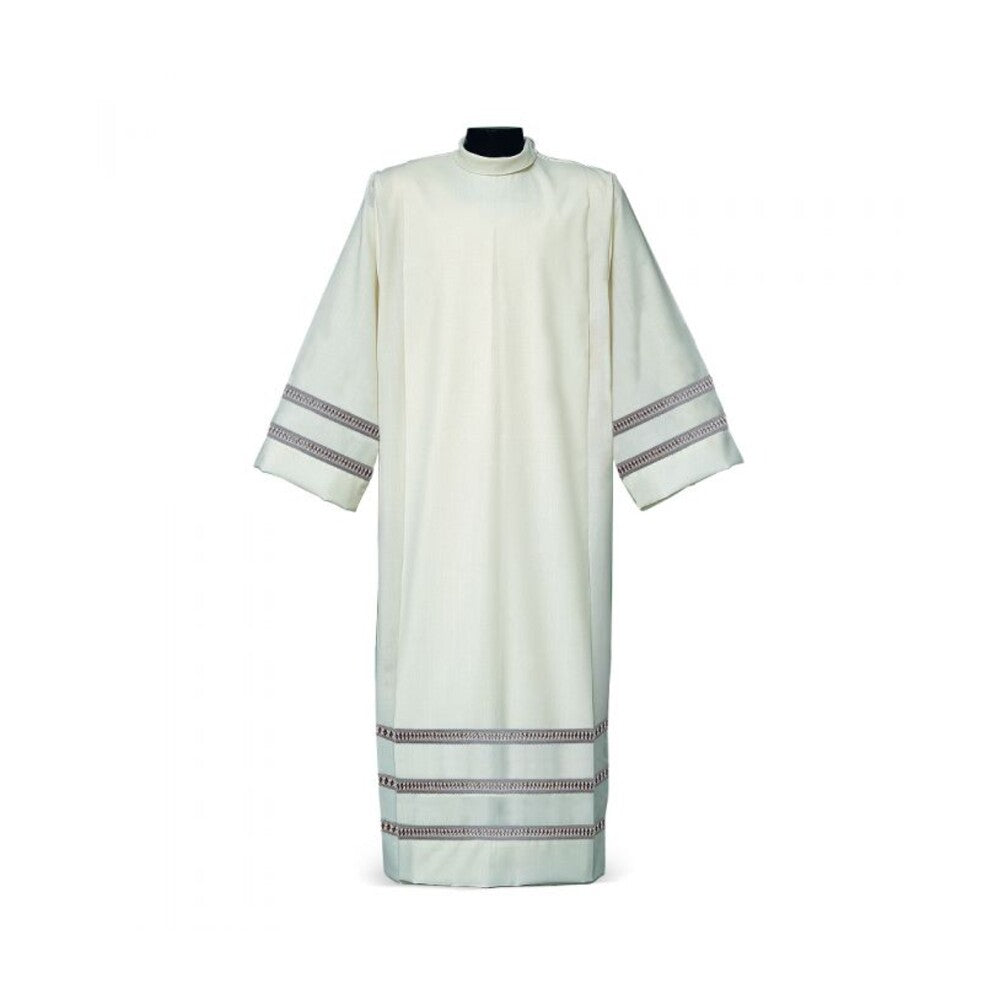 Gigliuccio Alb with Triple Embroidered Band