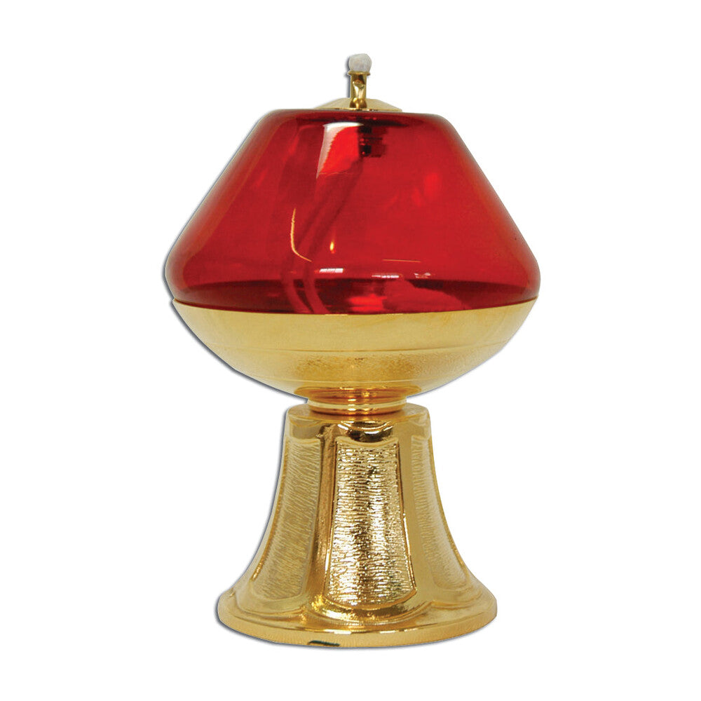 Gold Plated Brass Oil Sanctuary Lamp