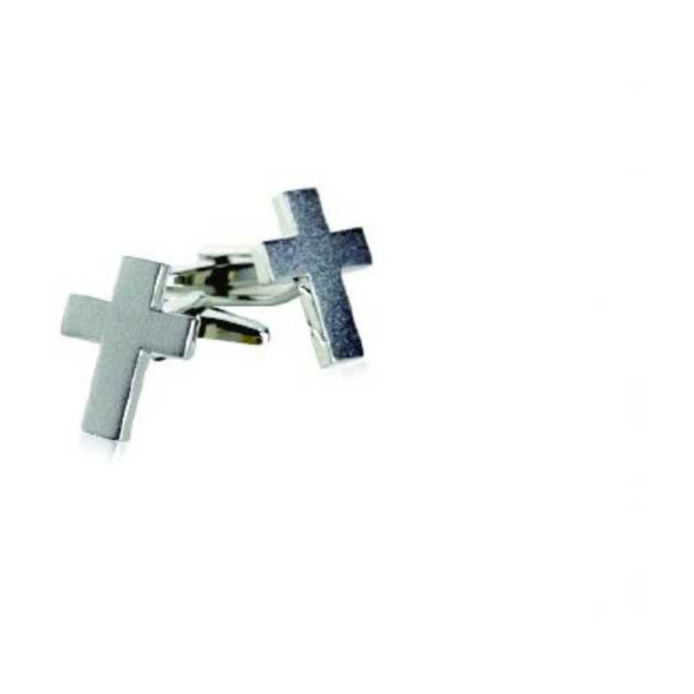 Silver Plated Classic Cross - Cufflinks