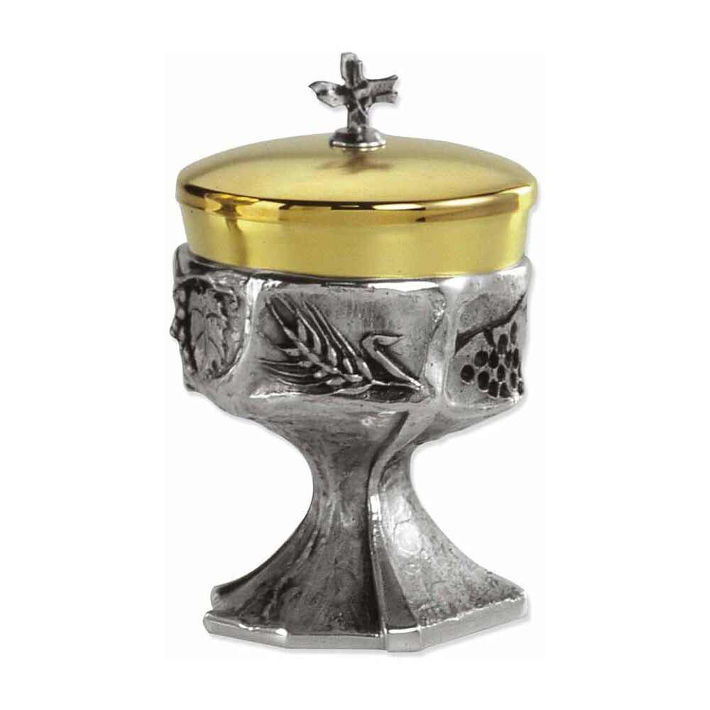 7 3/4" High Case Base of Wheat & Grapes Brass Cibroium
