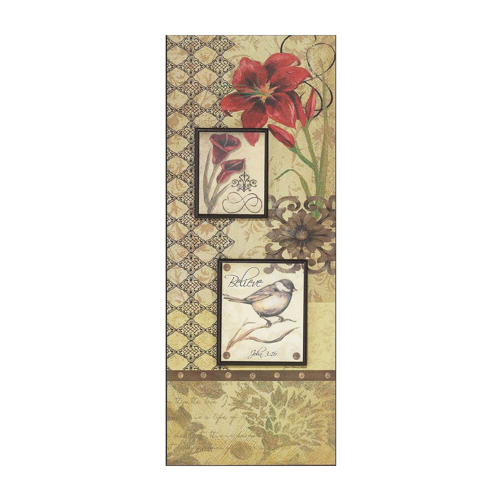 Believe Floral Collage Plaque