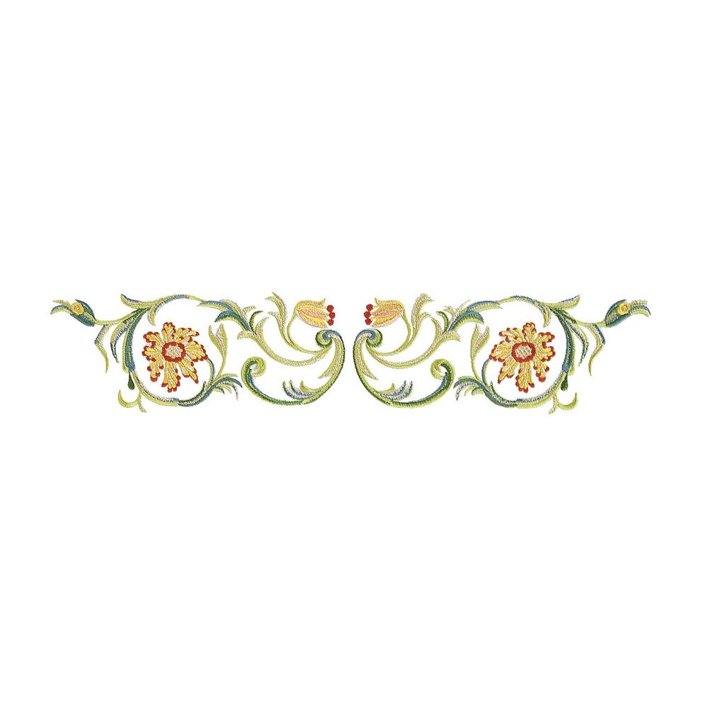Eliseo Ivory Alb with Refined Floral Embroidery