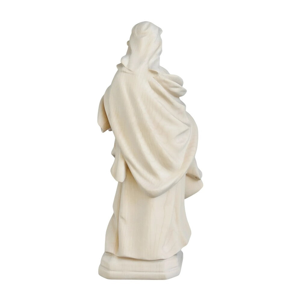 Santa Barbara with Tower: Handcrafted Wood Carving from Val Gardena