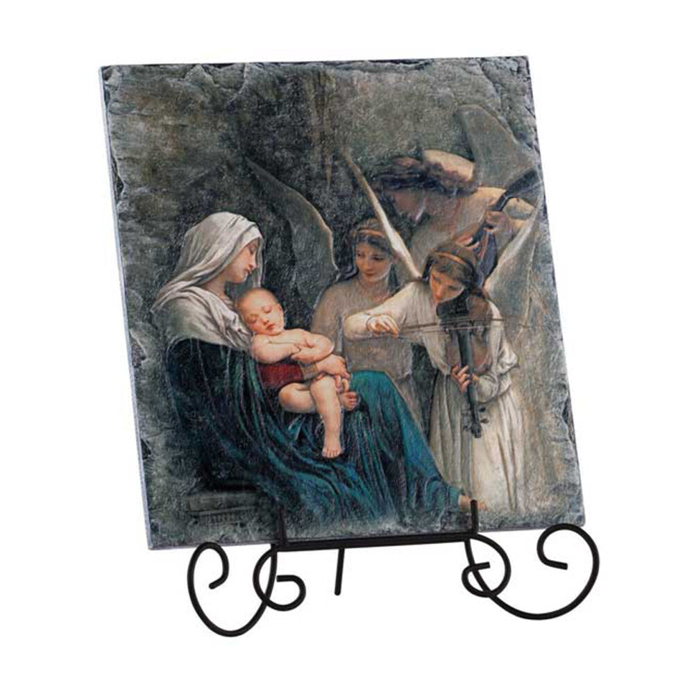 Square Tile Plaque with Stand - Songs of Angels