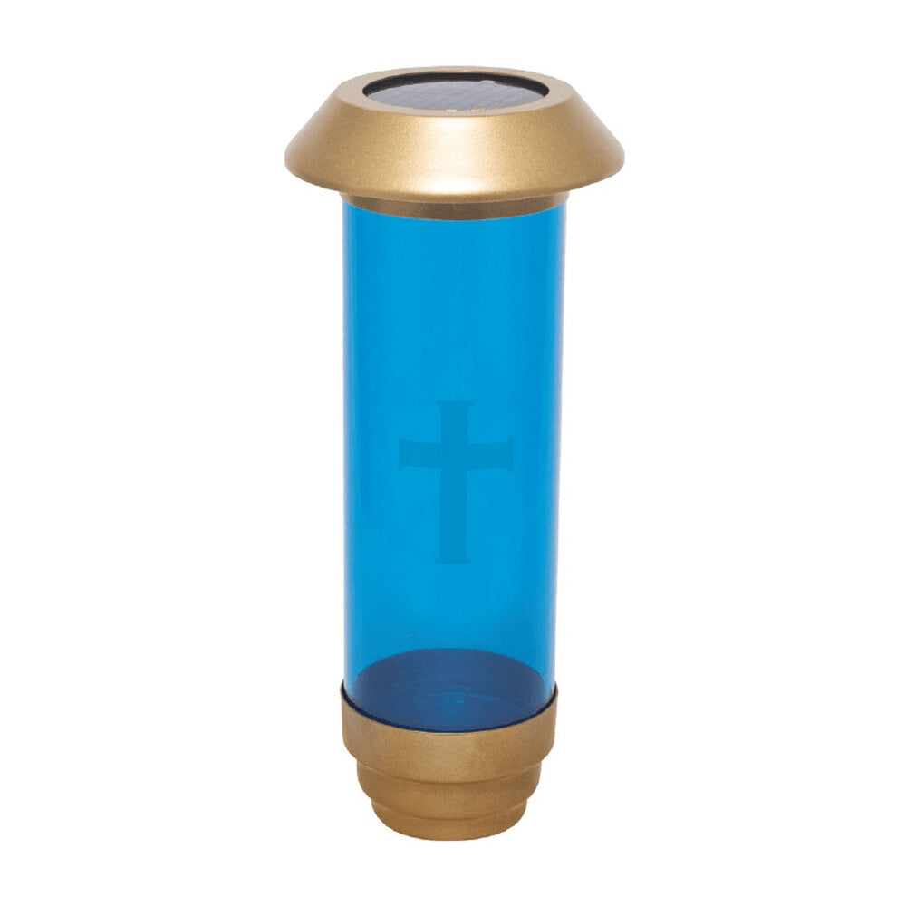 Solar - Gold w/ BLUE-NO Filigree W/ Stake