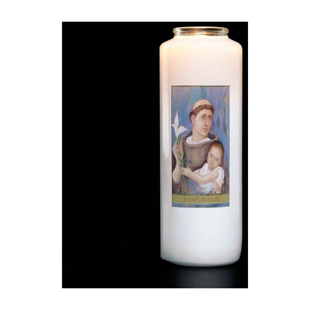 6 Day Saint Anthony Glass Devotional Light