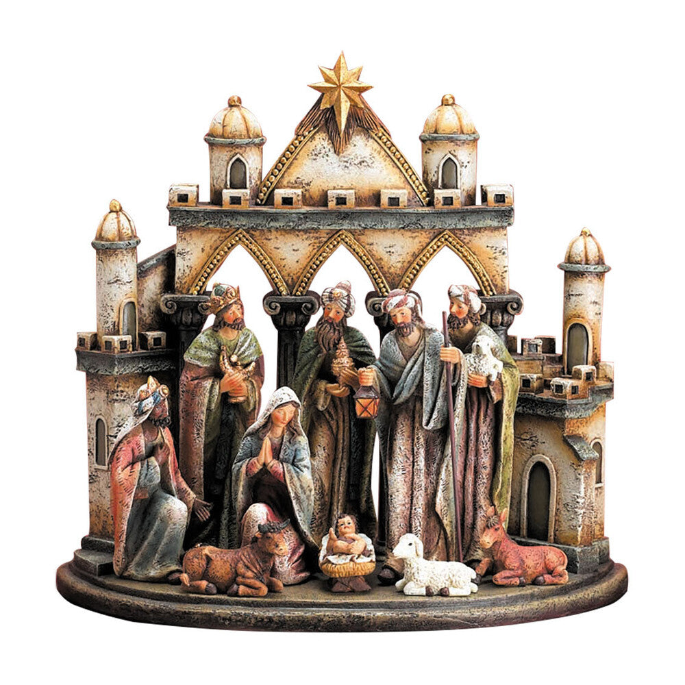 10in Piece Old World Nativity