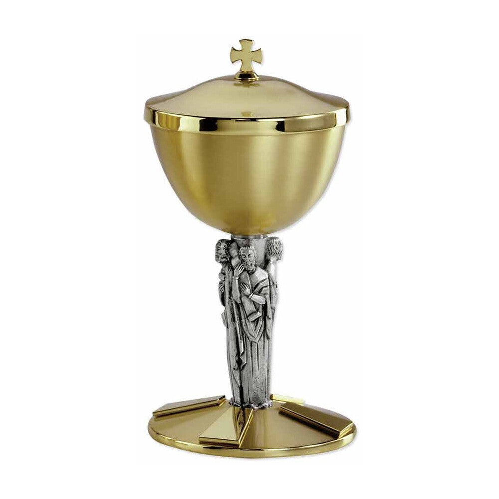 8 3/4" High Four Evangelists Brass Ciborium