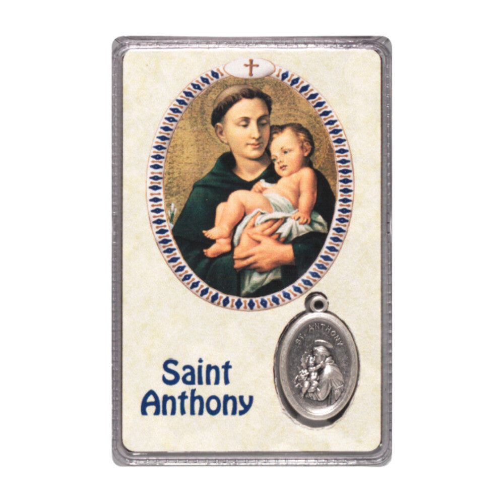 Saint Anthony Prayer Wallet Card with Italian Medal