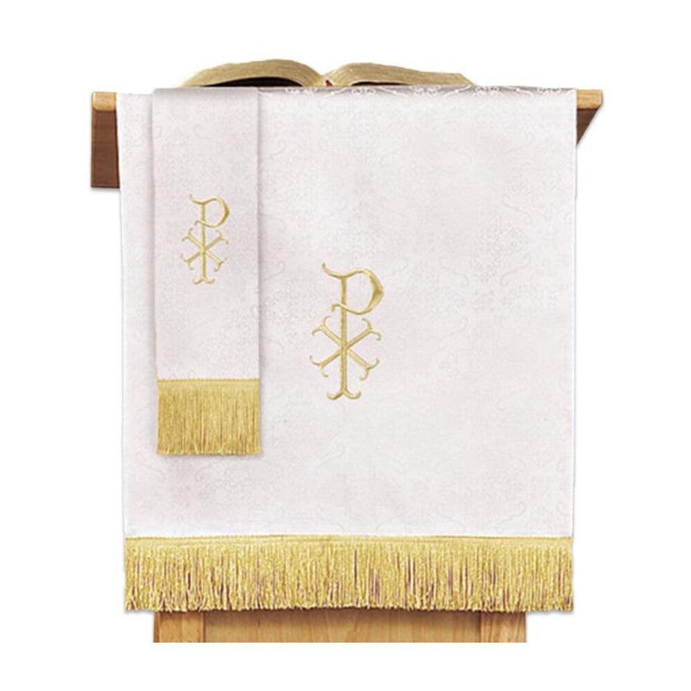 Jacquard Reversible Bookmark with Dove: Red/White