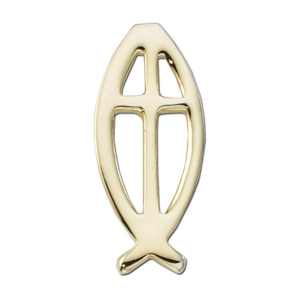 Fish Cross Lapel Pin