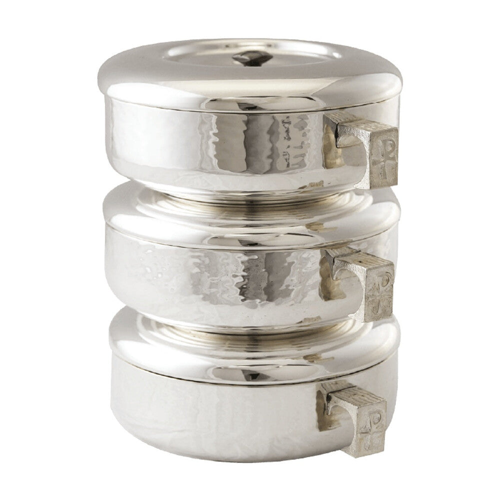 3pc. Stacking Ciboria Set, Hammered