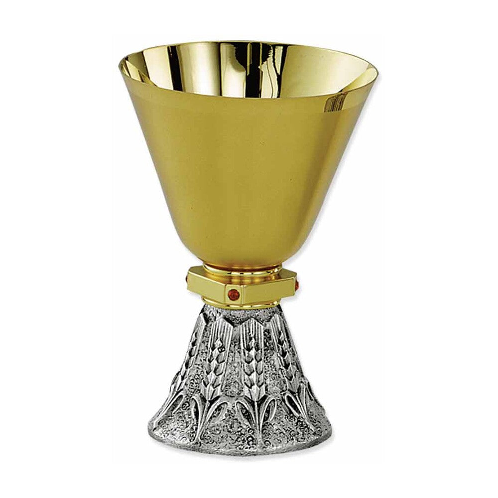 6 1/4" High Sheaves of Wheat Brass Chalice