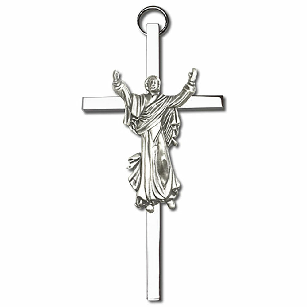 Risen Christ 6" Metal Wall Cross 4930