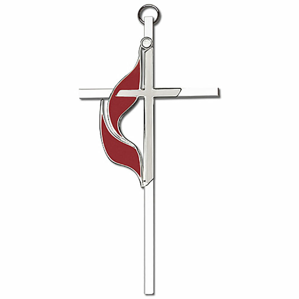 Methodist 6" Metal Wall Cross 4960