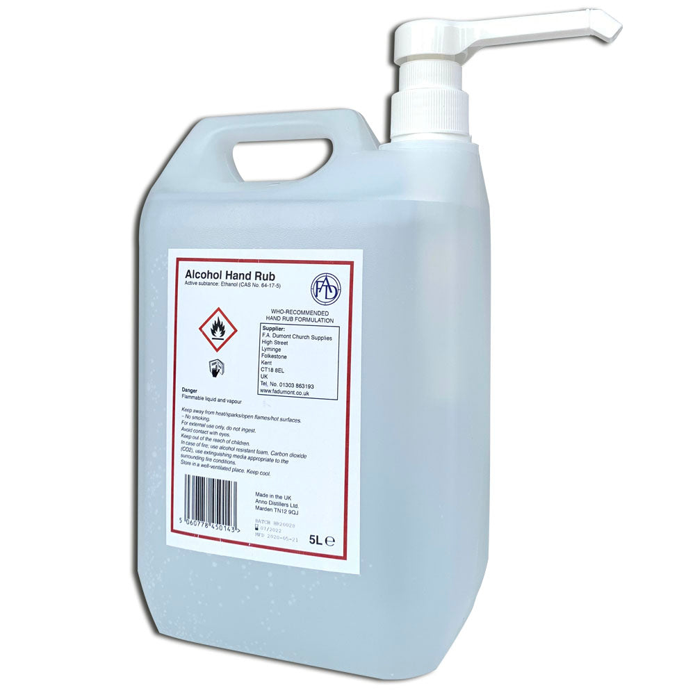 5ltr 80% Alcohol Hand Rub Sanitiser
