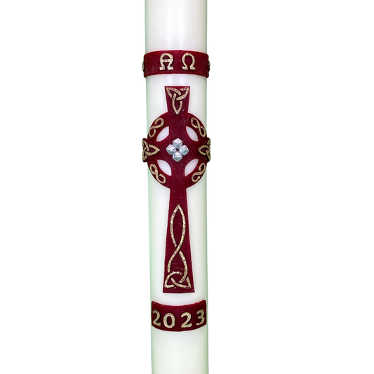 Ornate Celtic Cross Paschal Candle