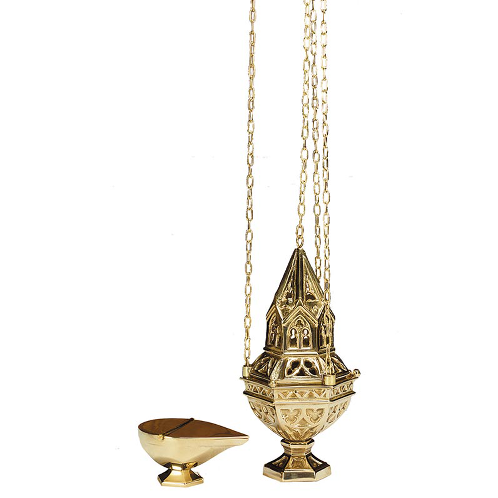 Ornate Censer and Boat Set